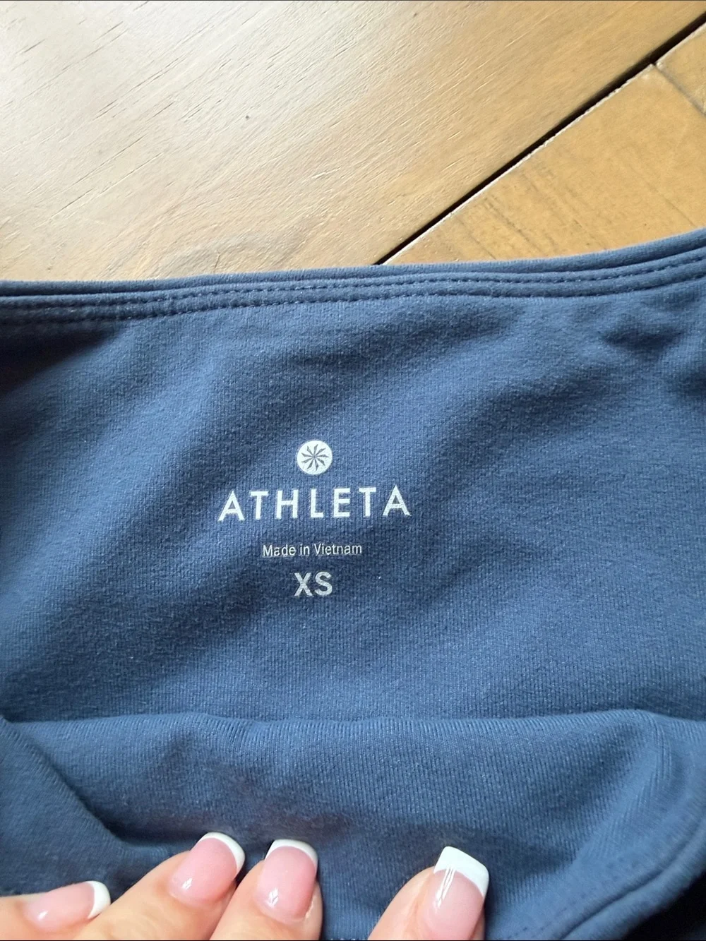 Athleta Navy Blue Crisscross Side Leggings